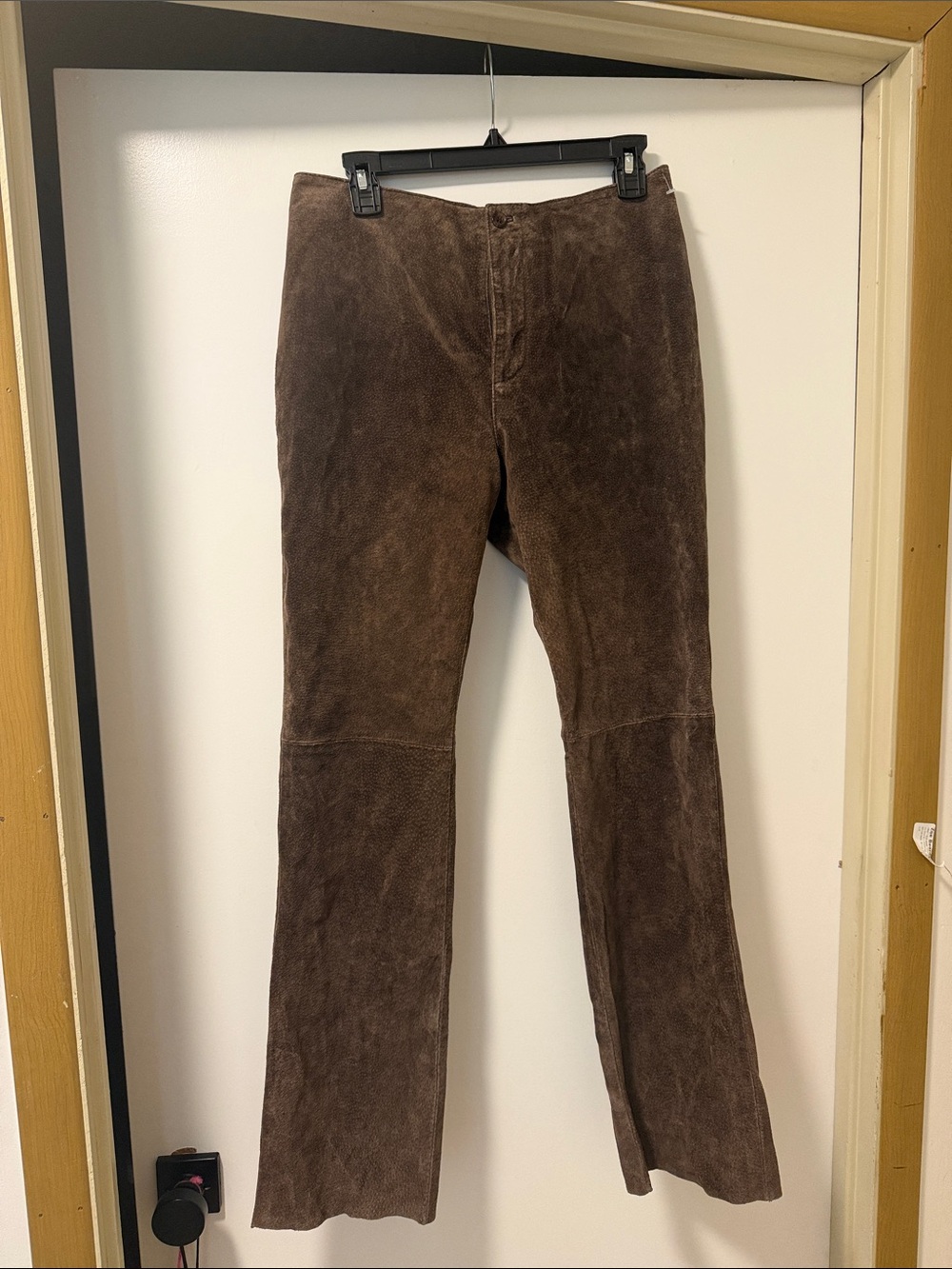 Brown leather pants